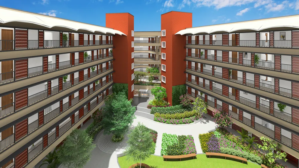 Courtyard - aerial view